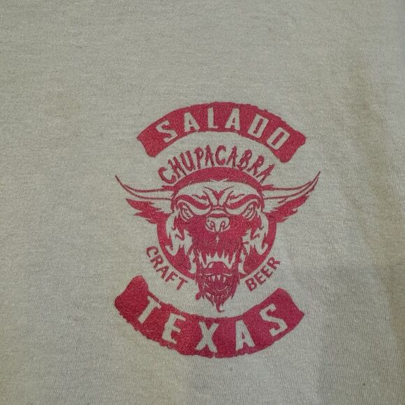 Salado Chupacabra Craft Beer Texas M T-Shirt Double Sided Brewery Logo Soft Tee - Picture 3 of 8